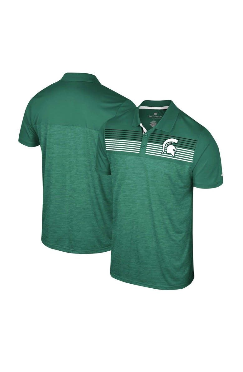 COLOSSEUM Men's Colosseum Green Michigan State Spartans Langmore Polo, Main, color, Green