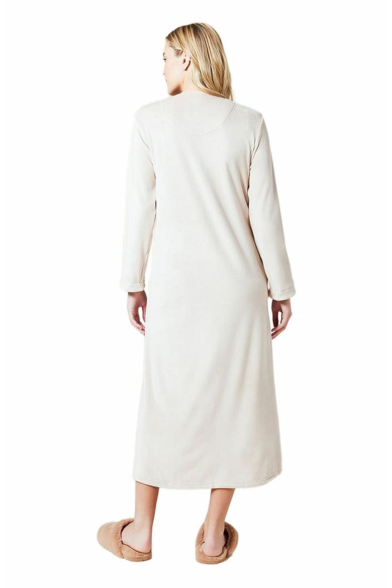 Serenity Sweetheart Neck Zip Robe, Alternate, color, Coco