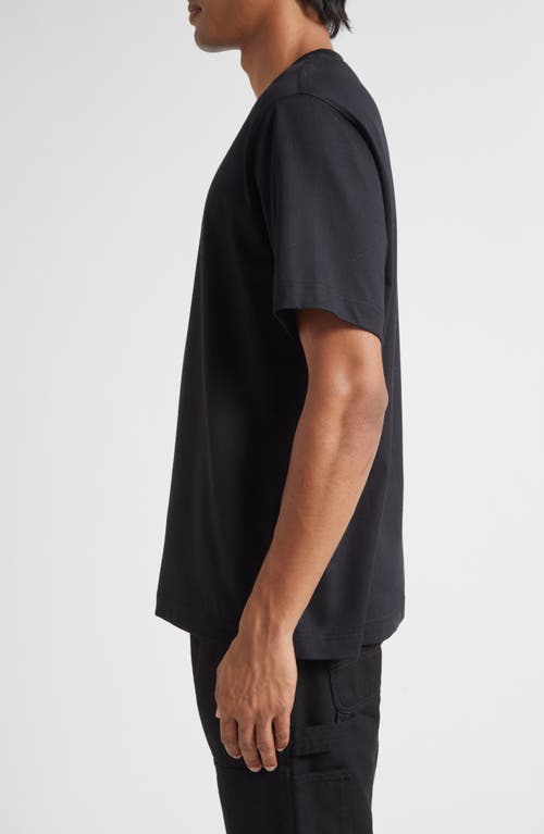 Burberry Equestrian Knight-check Cotton T-shirt In Black
