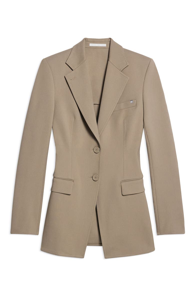 Roma Zip Sleeve Single Breasted Ponte Knit Blazer, Alternate, color, TAUPE