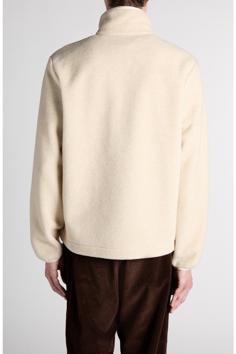 Zip Up Fleece Cardigan, Alternate, color, BEIGE