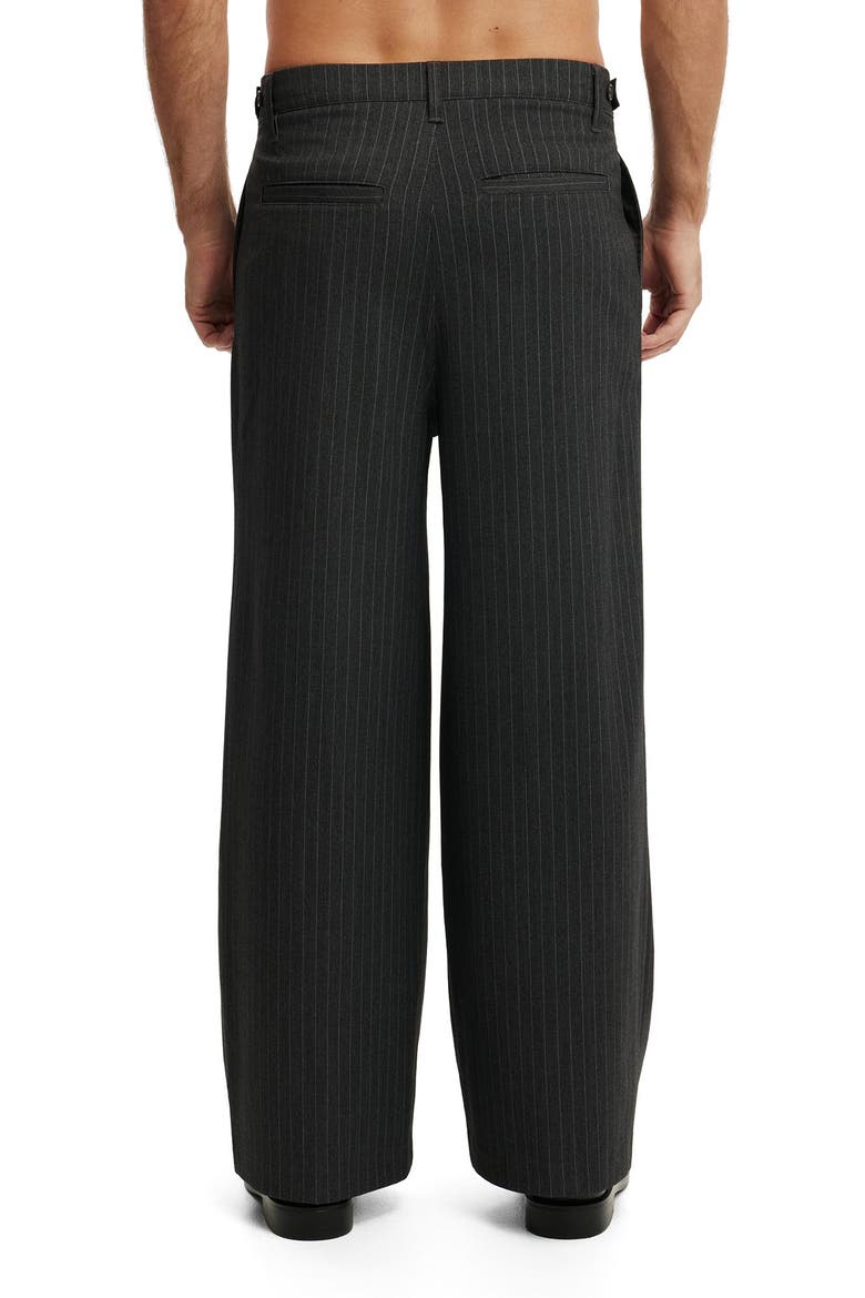 Men's Super Baggy Pleated Pant, Alternate, color, Dark Charcoal Pinstripe