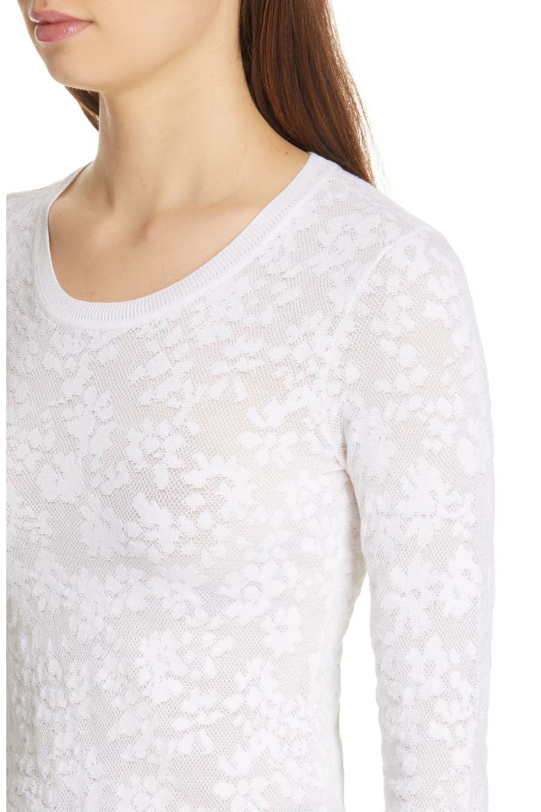 Perry Floral Lace Top, Alternate, color, WHITE