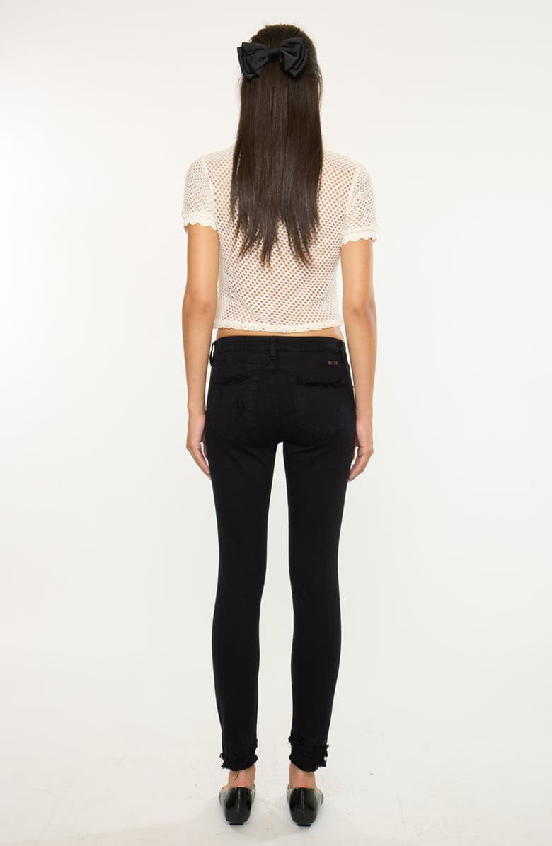 KanCan Lana Mid Rise Ankle Skinny Jeans, Alternate, color, Black