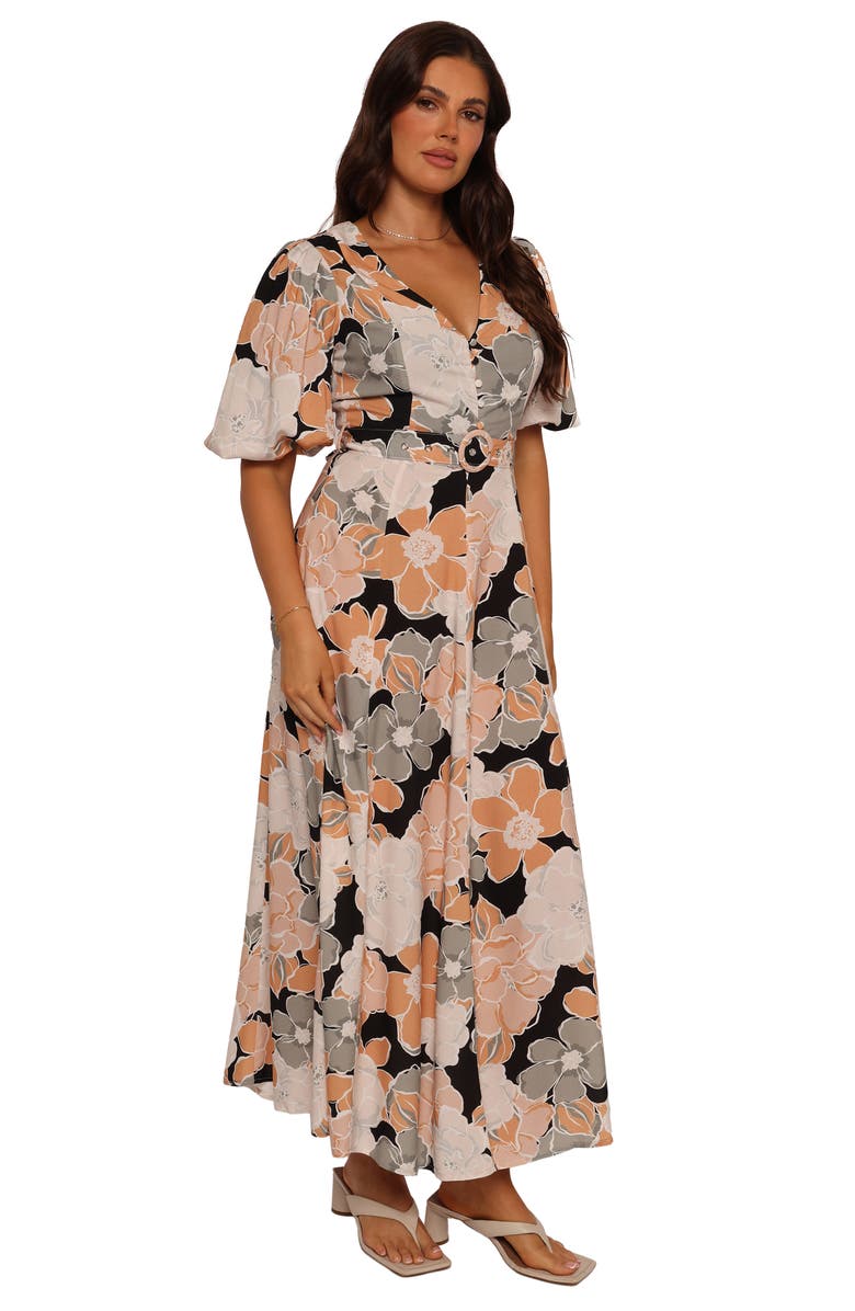 Petal & Pup Tiarni Floral Maxi Dress, Alternate, color, Black Floral