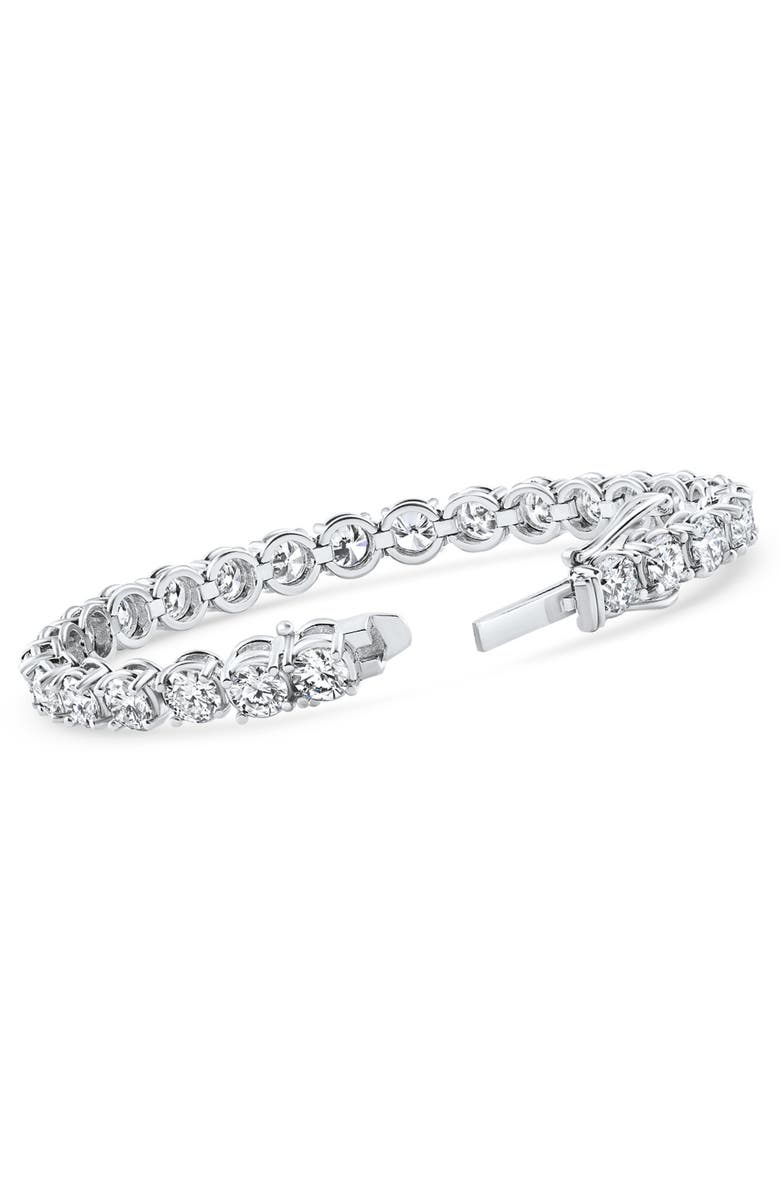 Bliss Diamond 19.00Ct Diamond 21 Gram Tennis Bracelet 14k Gold 7" Lab Grown, Alternate, color, 14K White Gold
