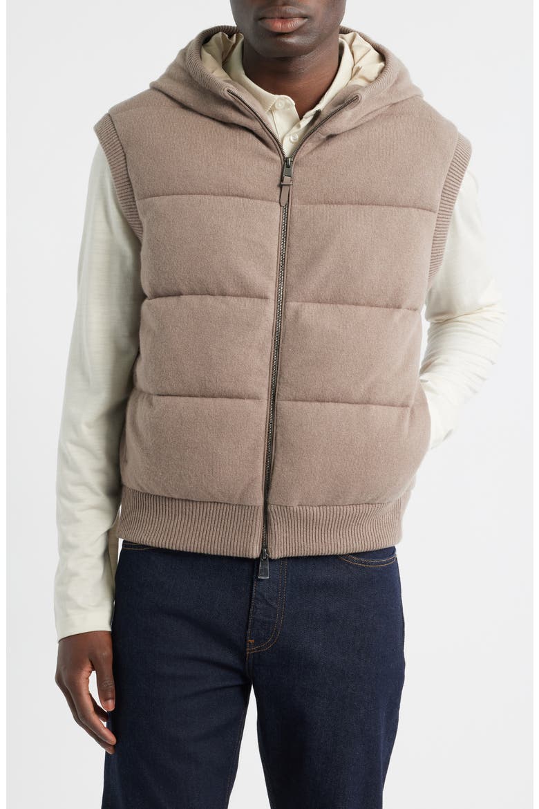 Henrico Quilted Cashmere Hooded Vest, Alternate, color, OPEN BEIGE