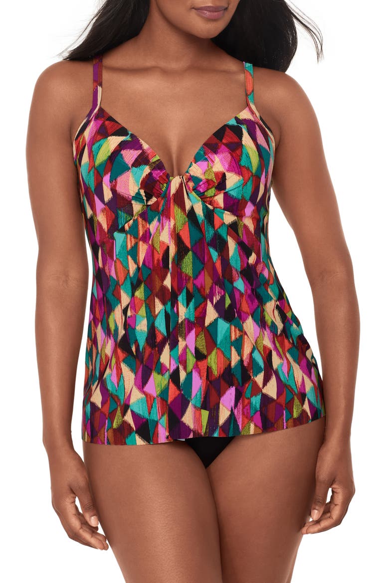 Farfalle Marina Underwire Tankini Top, Main, color, MULTI