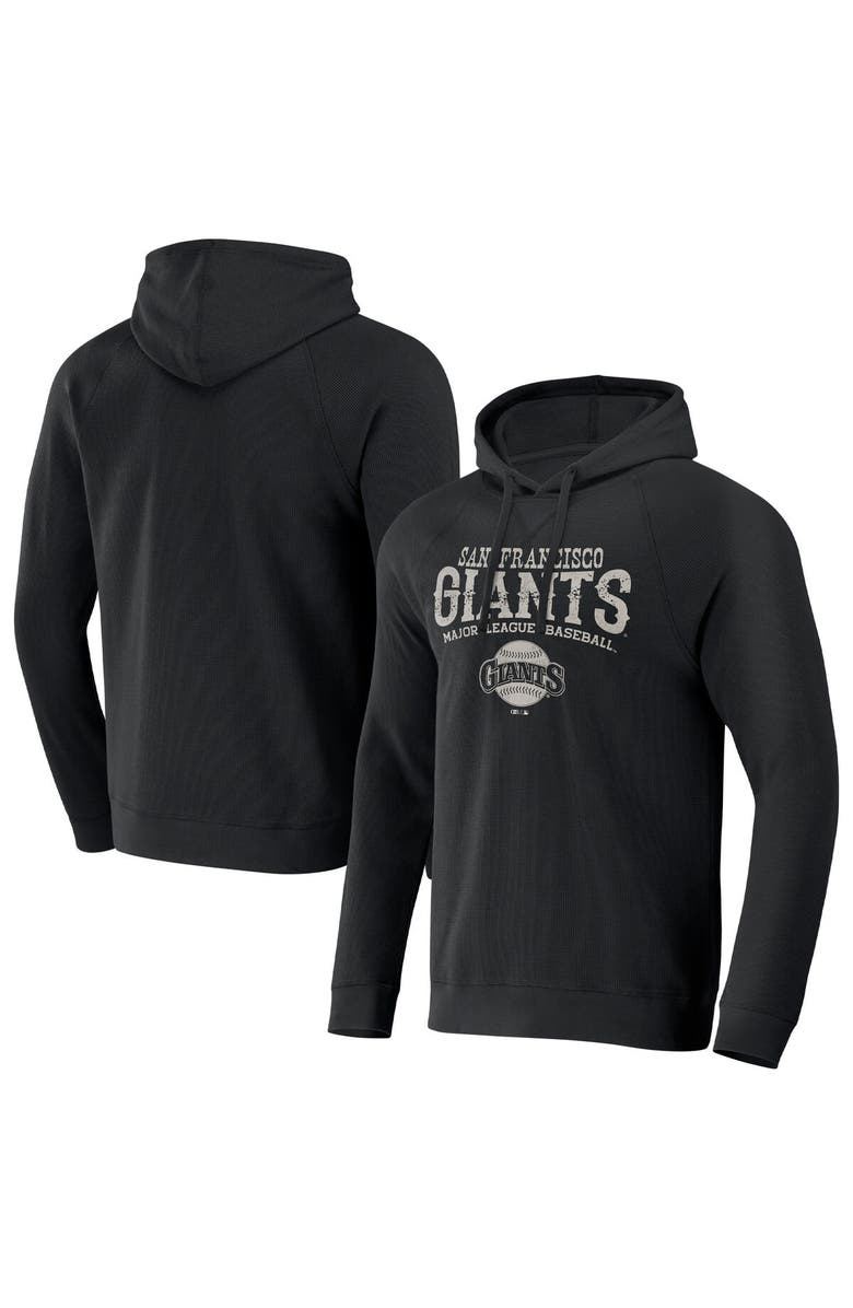 Darius Rucker Collection by Fanatics Men's Darius Rucker Collection by Fanatics Black San Francisco Giants Waffle-Knit Raglan Pullover Hoodie, Alternate, color, Black