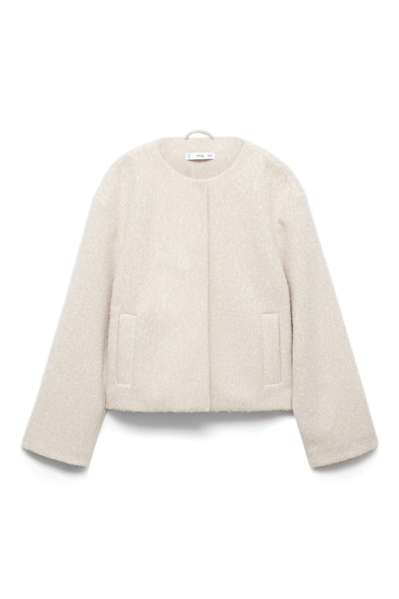 Jacket with Removable Scarf, Alternate, color, BEIGE
