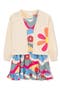 Kids' Groovy Floral Dress & Daisy Cardigan Set