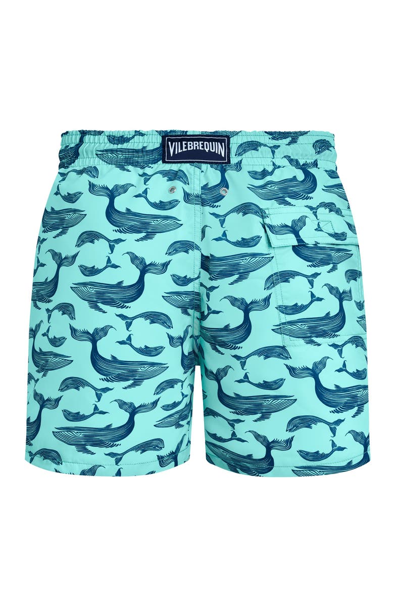 Vilebrequin Men Swim Shorts Whales, Alternate, color, Blue Note