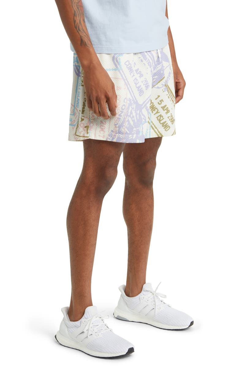CONEY ISLAND PICNIC Passport Mesh Shorts, Alternate, color, 