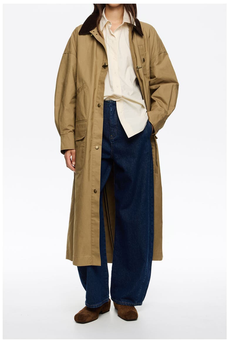 Maxi Length Trench, Main, color, KHAKI