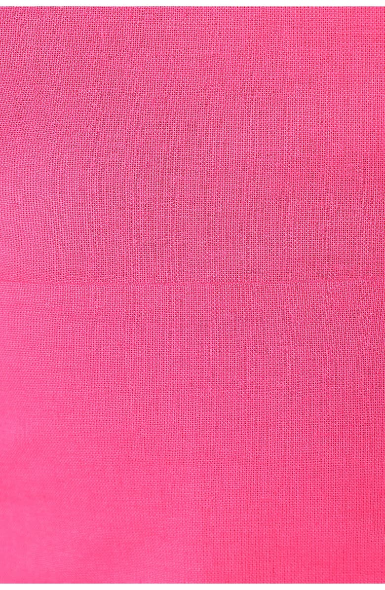 Petal & Pup Libbie Ruffle Cotton & Linen Minidress, Alternate, color, Hot Pink