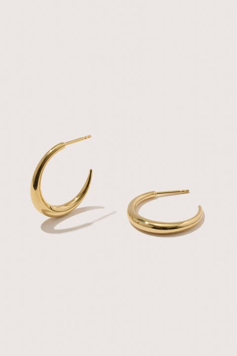 14kt Gold Vermeil Graduated Hoops