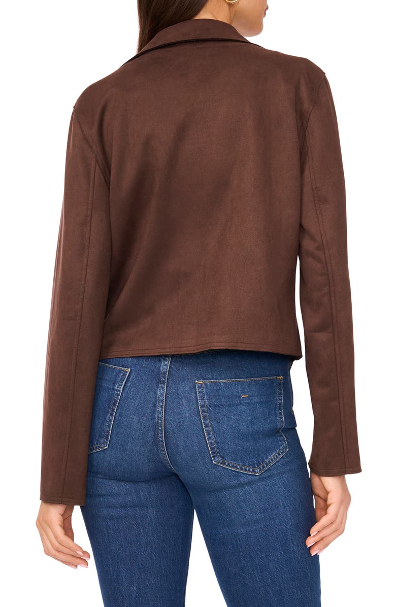 Vince Camuto One-Button Faux Suede Jacket, Alternate, color, 