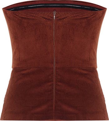 Clotho Corduroy Strapless Bustier