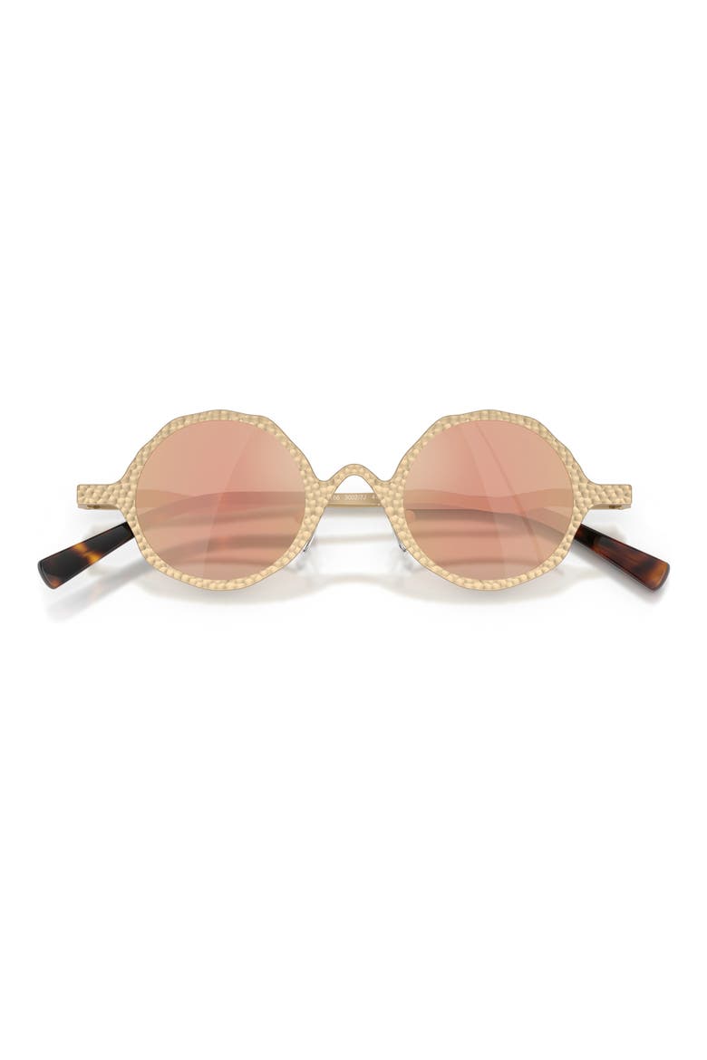 41mm Round Sunglasses, Alternate, color, PALE GOLD / BROWN ROSE GOLD