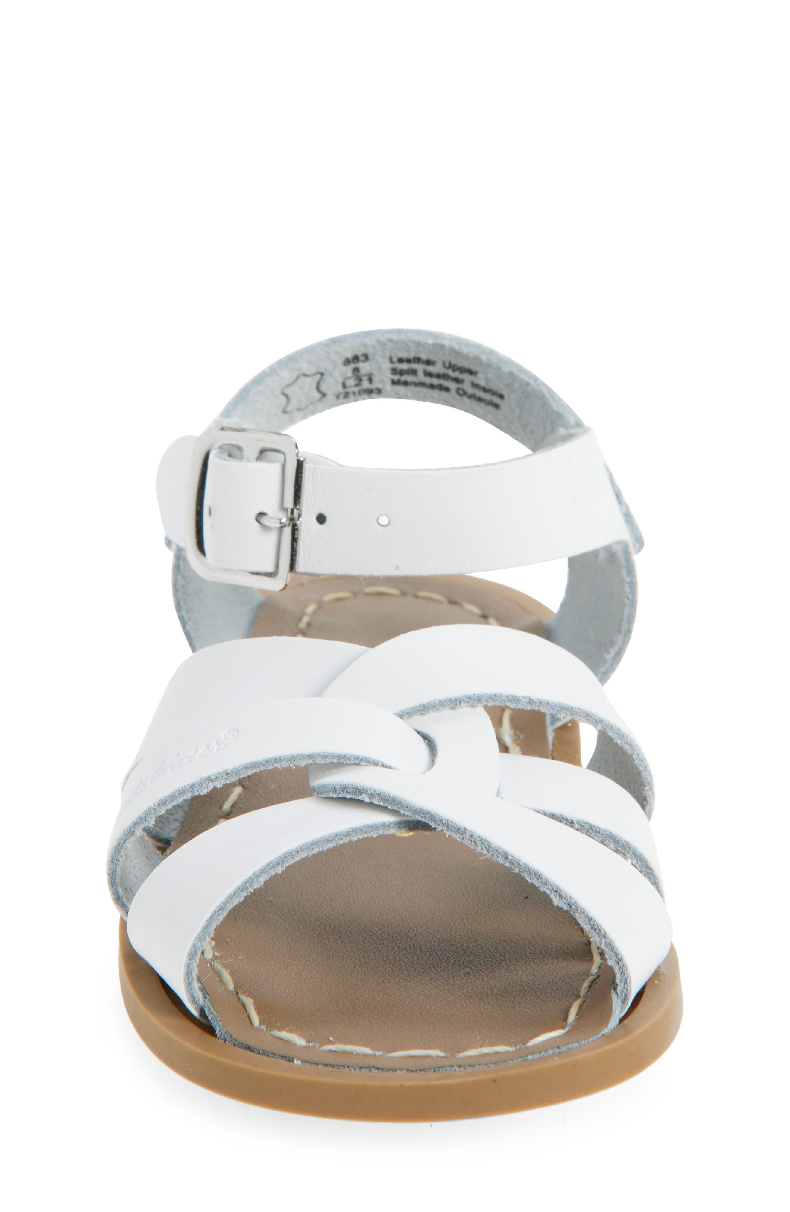 Salt Water Sandals by Hoy Kids' Salt Water Ankle Strap Sandal, Alternate, color, White