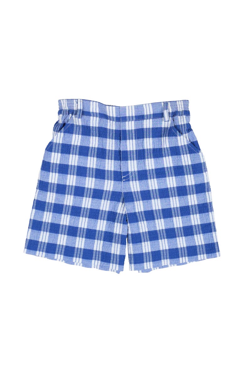 Plaid Seersucker Short, Main, color, Blue / White
