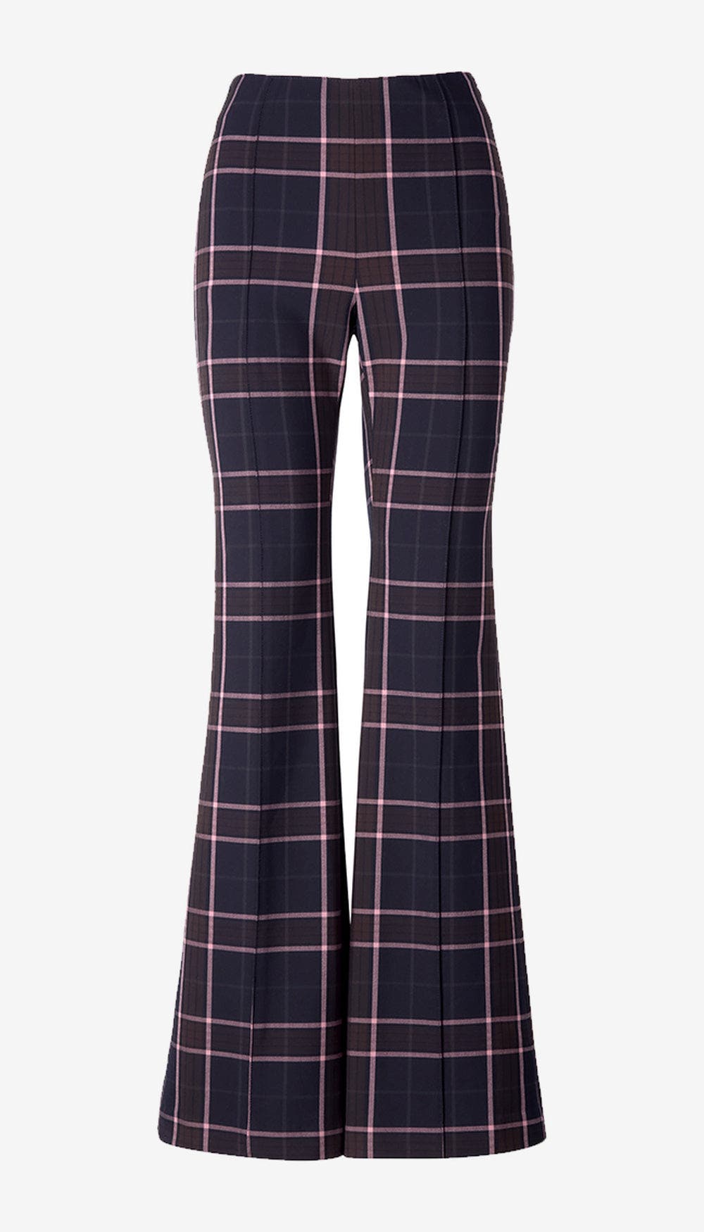 Smythe Plaid Pintuck Flare Pant (Women) | Nordstrom