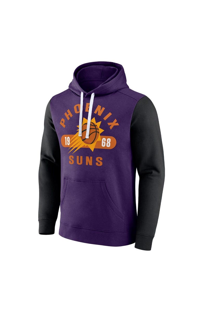 FANATICS Men's Fanatics Branded Purple/Black Phoenix Suns Attack Colorblock Pullover Hoodie, Alternate, color, Purple