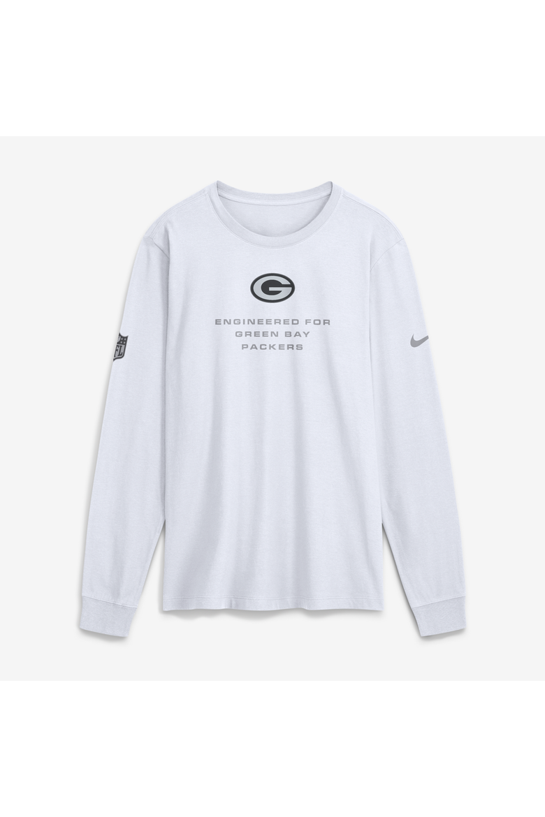 Men's Nike White Green Bay Packers Sideline Bold Arch Star Dri-FIT Long Sleeve T-Shirt, Main, color, White