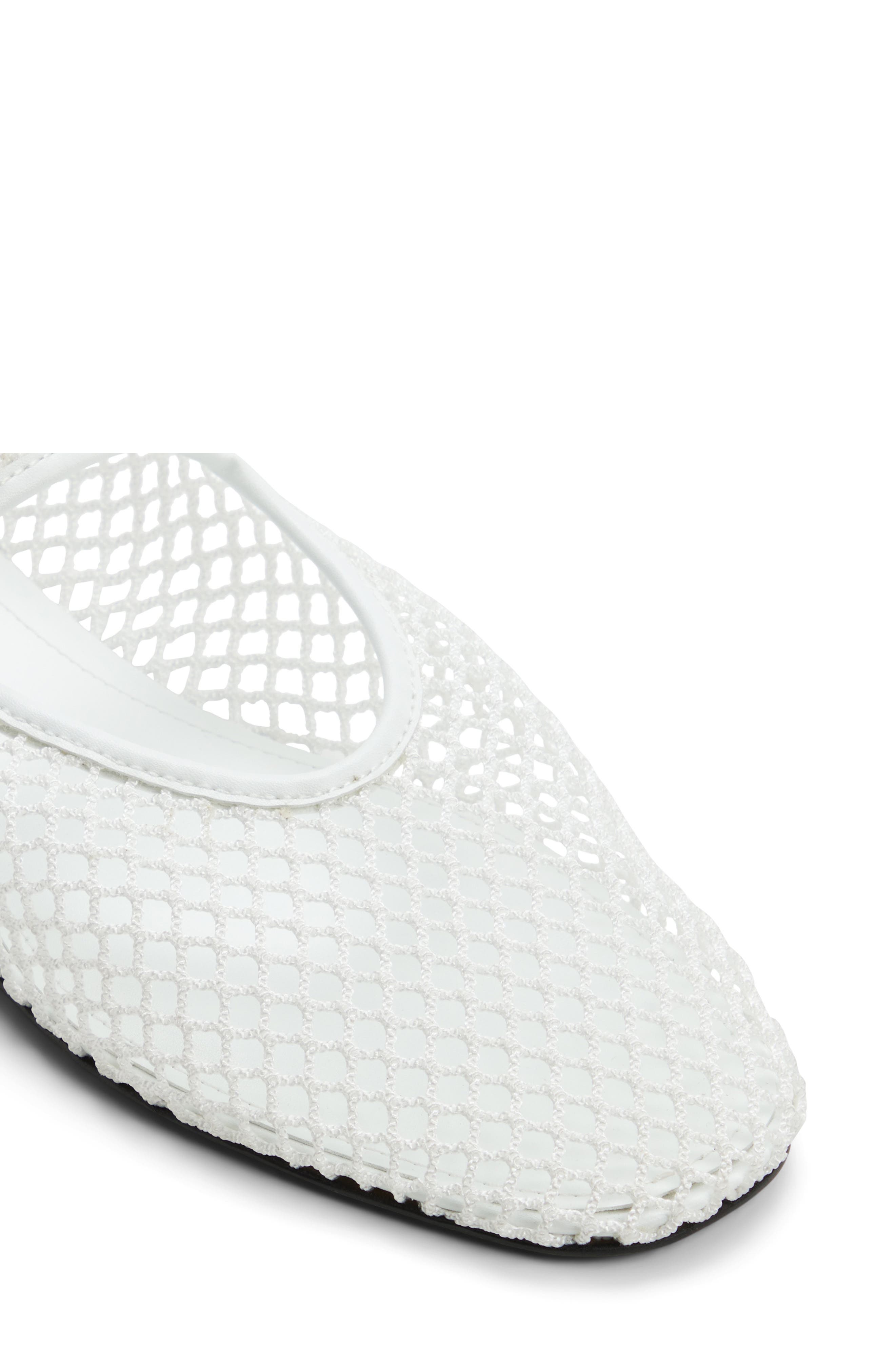 ALDO Alisse Mesh Ballet Flat, Alternate, color, White