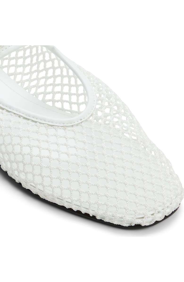 ALDO Alisse Mesh Ballet Flat, Alternate, color, White