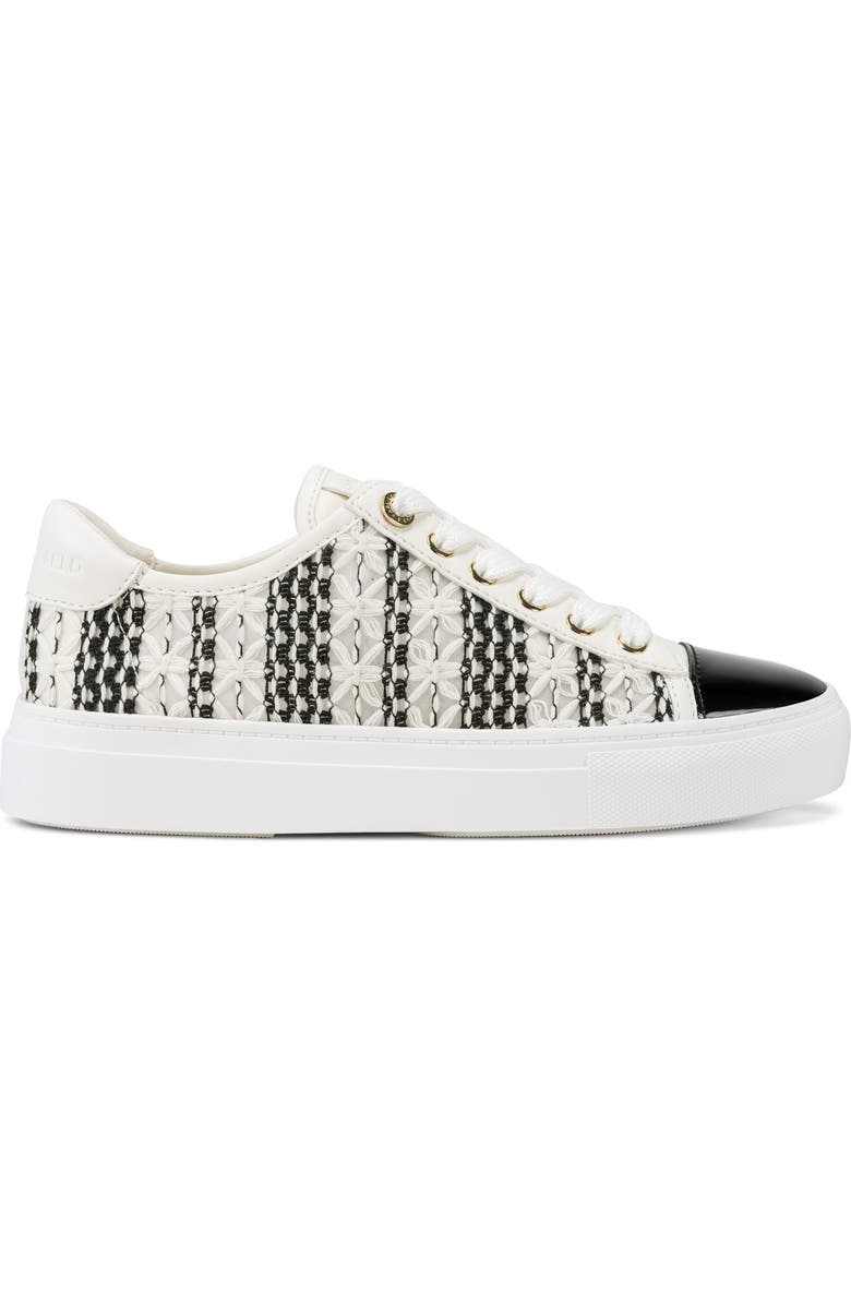 KARL LAGERFELD PARIS Caelan Crochet Sneaker, Alternate, color, Black/ White