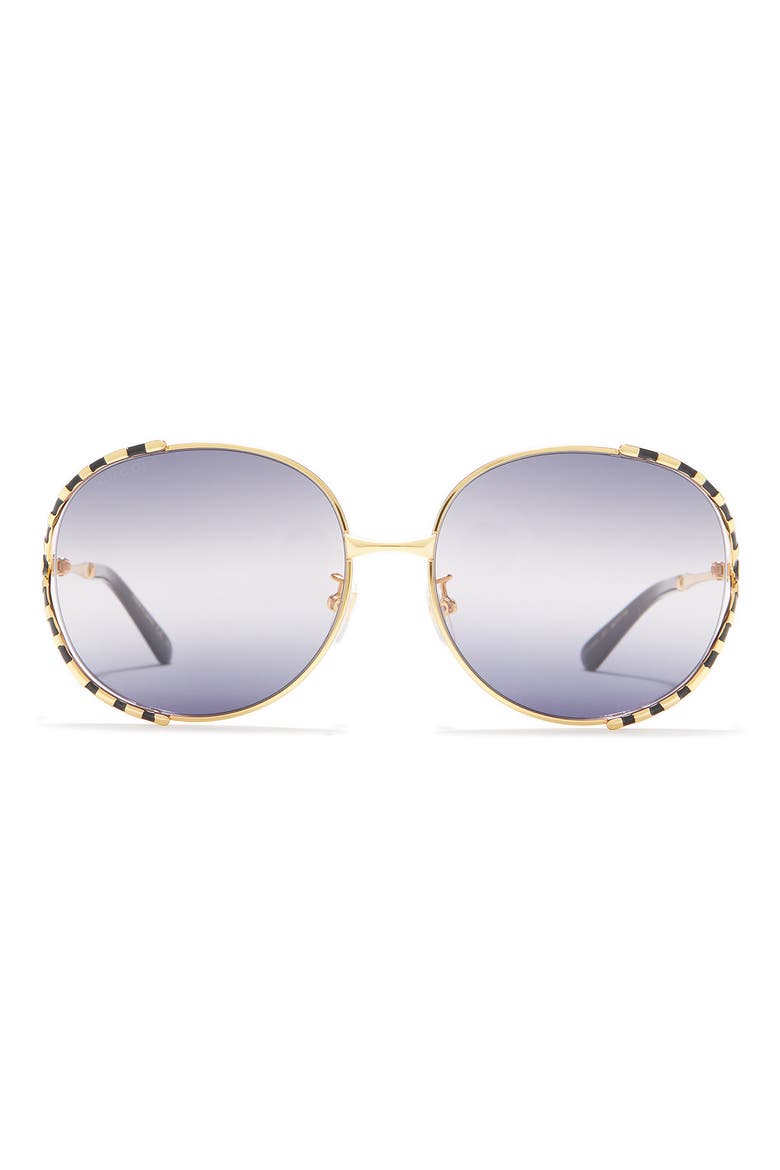 59mm Round Sunglasses, Main, color, GOLD/ BLACK