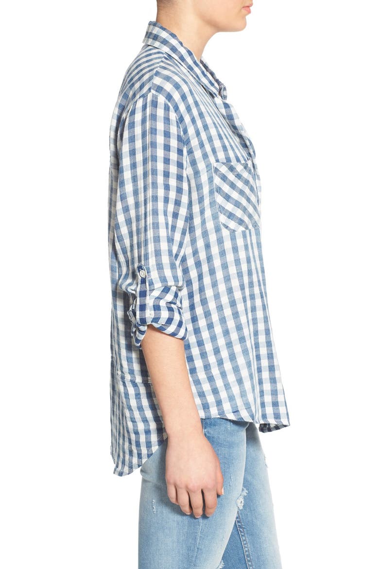'Louise' Gingham Shirt, Alternate, color, BLUE/ WHITE