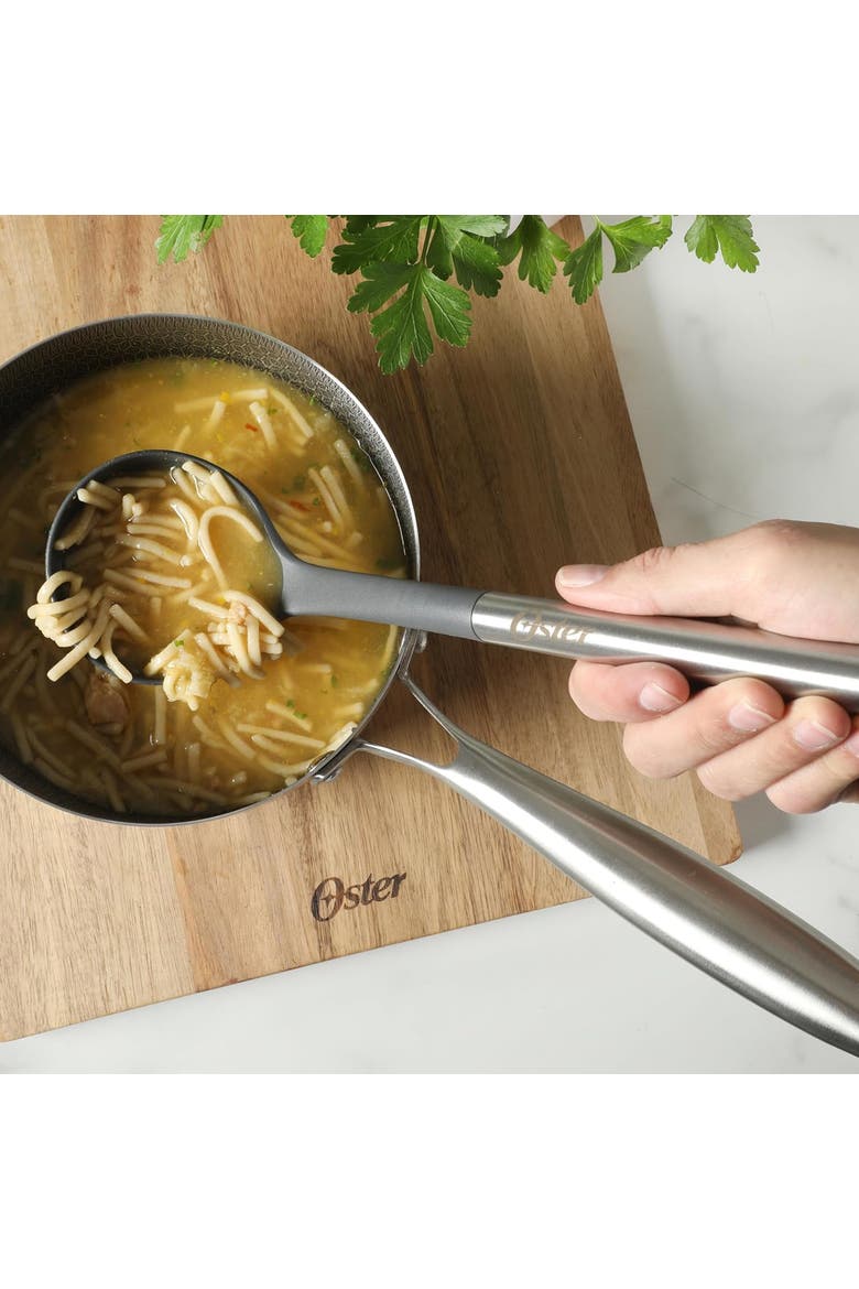13 Inch Nylon Ladle With Stainless Steel Handle, Alternate, color, Silver