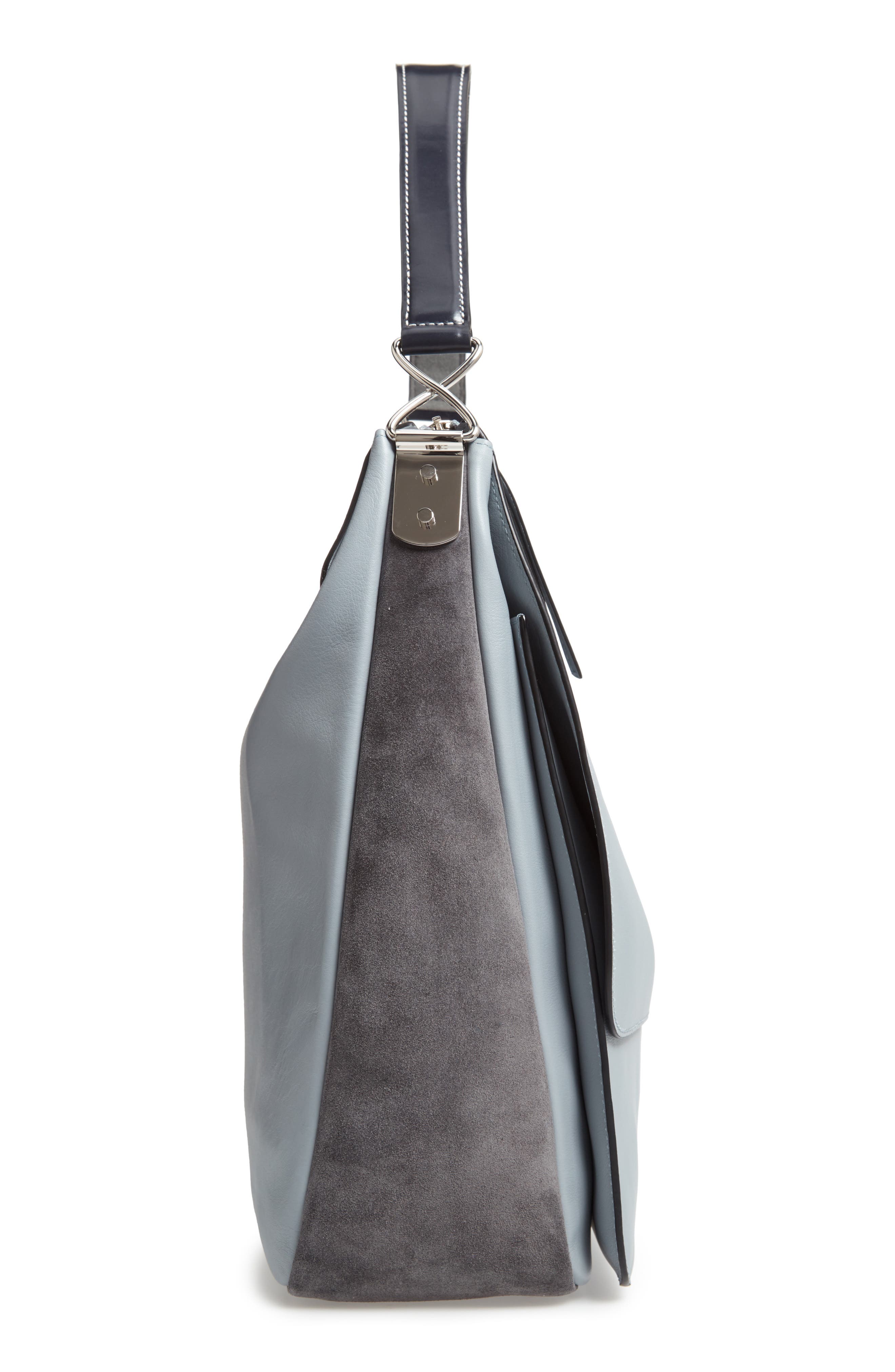 JW Anderson Disc Leather Hobo Bag, Alternate, color, 