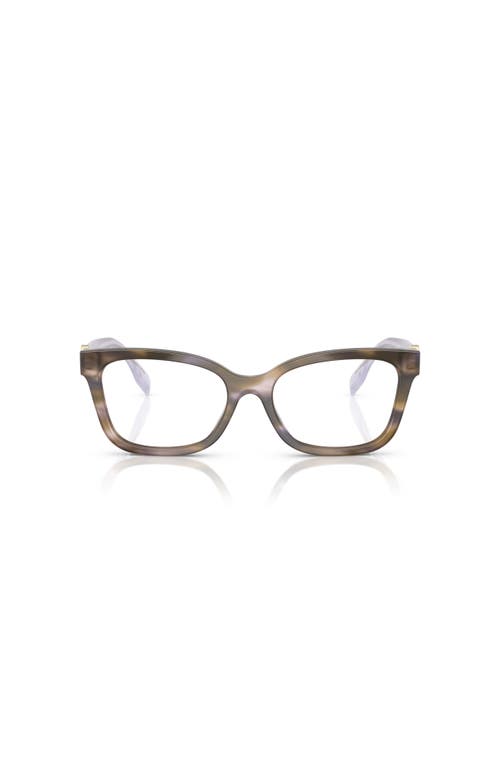 Tory Burch 49mm Square Optical Glasses In Transparent