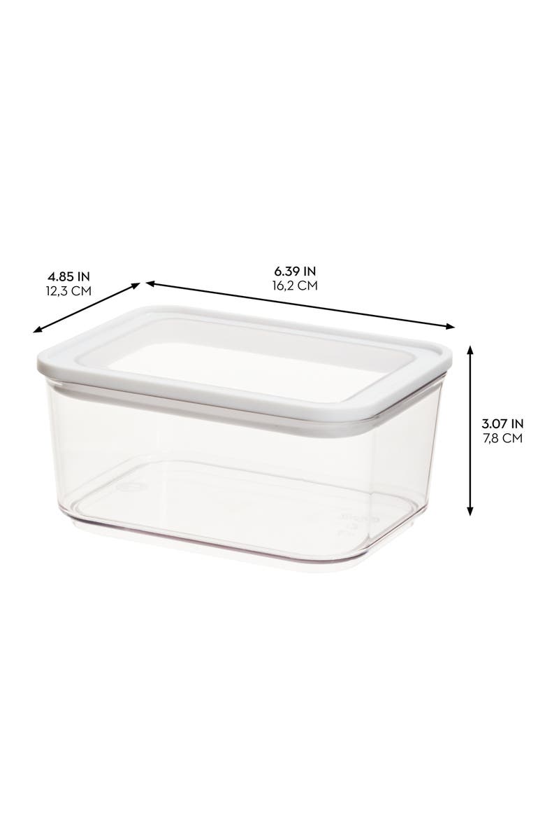 iDesign Small Airtight Canister with Erasable Label - Set of 4 - Clear, Alternate, color, Clear