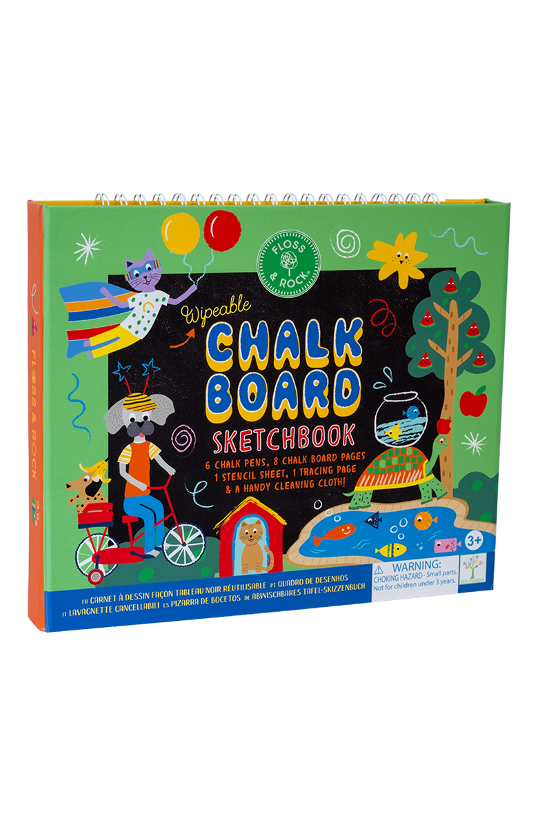 Floss & Rock Chalkboard Sketchbook, Main, color, Pets