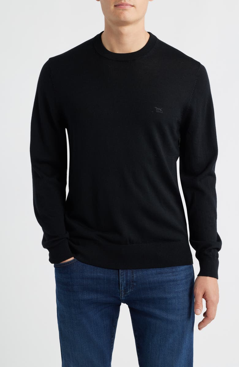 Rodd & Gunn York Bay Merino Wool Sweater, Main, color, Onyx