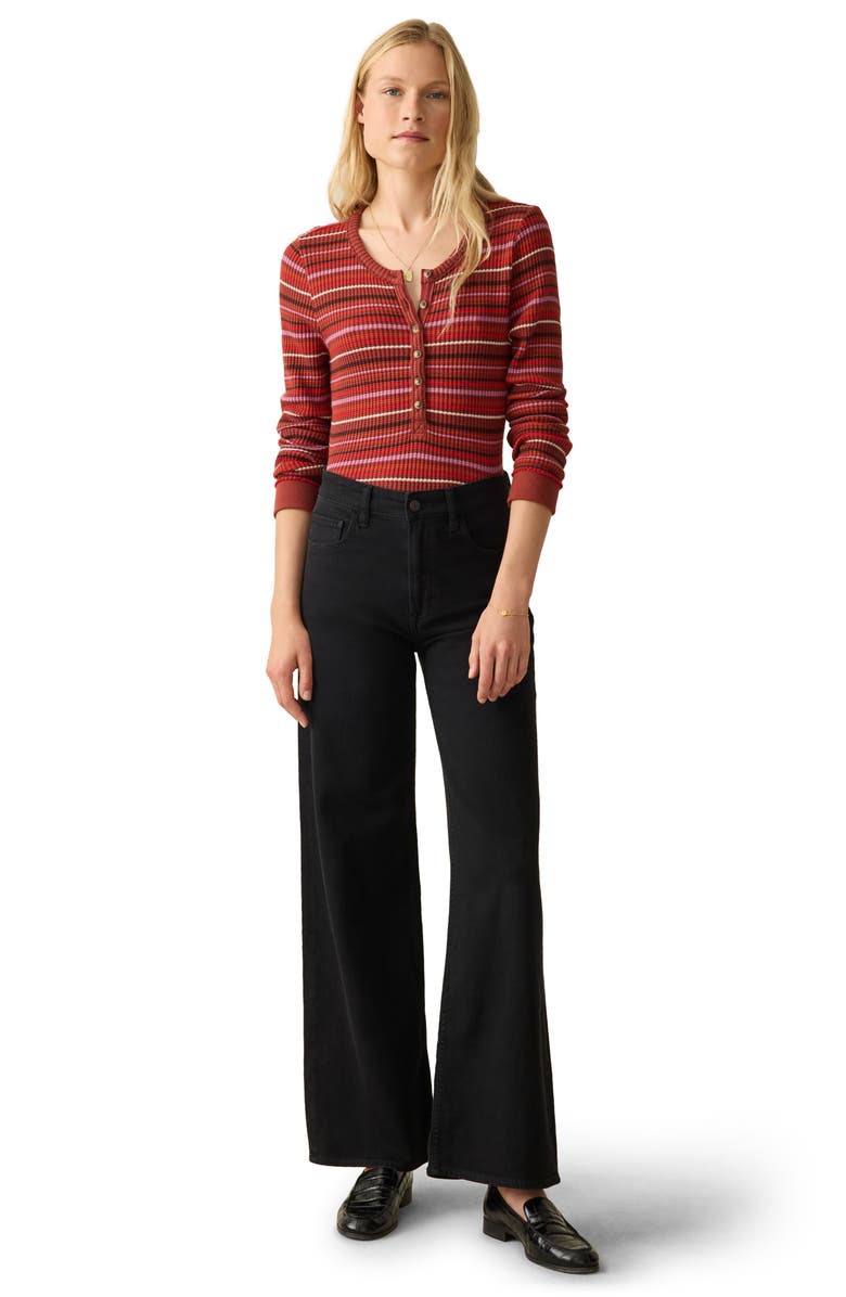 Faherty Dream High Waist Bootcut Jeans, Alternate, color,