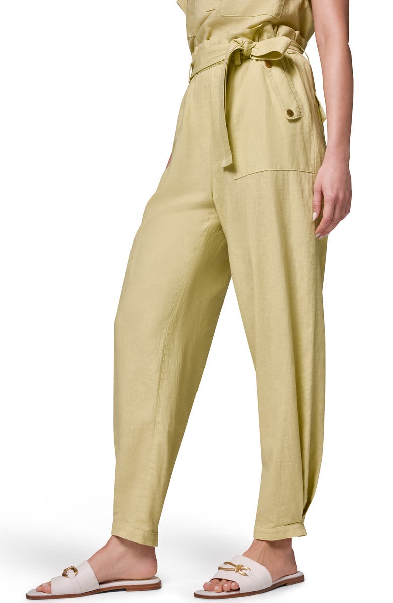 Donna Karan New York Belted Tapered Pants, Alternate, color, Citrus