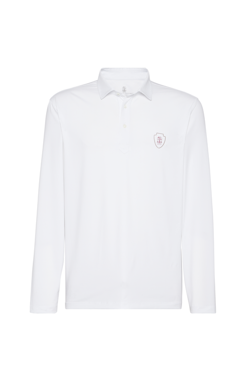Brunello Cucinelli Long-sleeve Polo Shirt In White