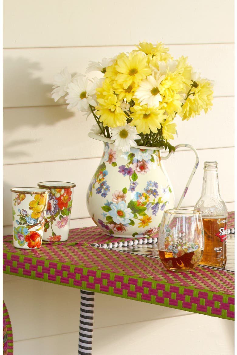 White Flower Market Pitcher, Alternate, color, WHITE MULTI