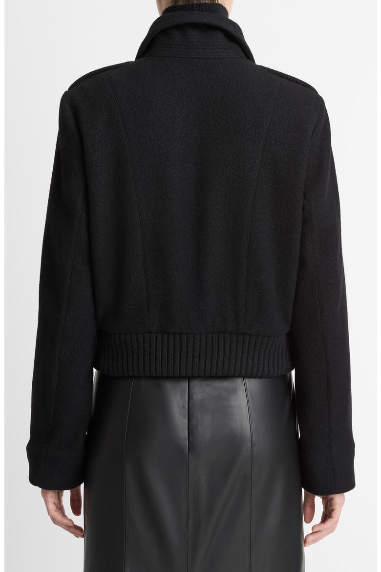 Wool Blend Crop Jacket, Alternate, color, BLACK