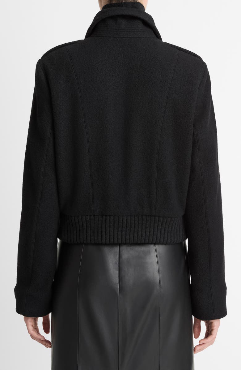 Vince Wool Blend Crop Jacket, Alternate, color, Black