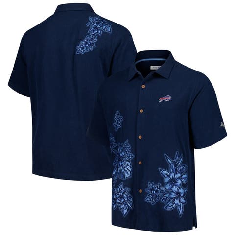 Men's Tommy Bahama Royal Buffalo Bills Hibiscus Camp Button-Up Shirt