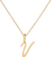 MADE BY MARY Script Initial Charm Necklace