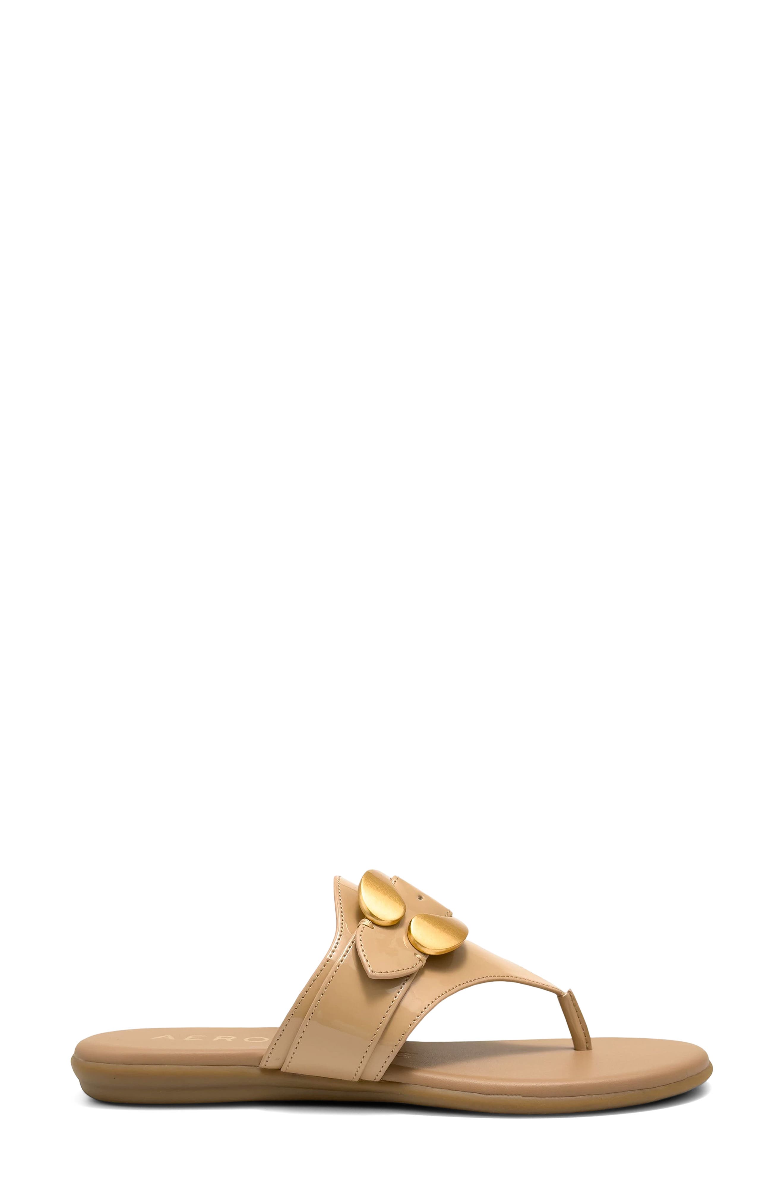 Glam Flip Flop, Alternate, color, BEIGE BISQUE FX PATENT