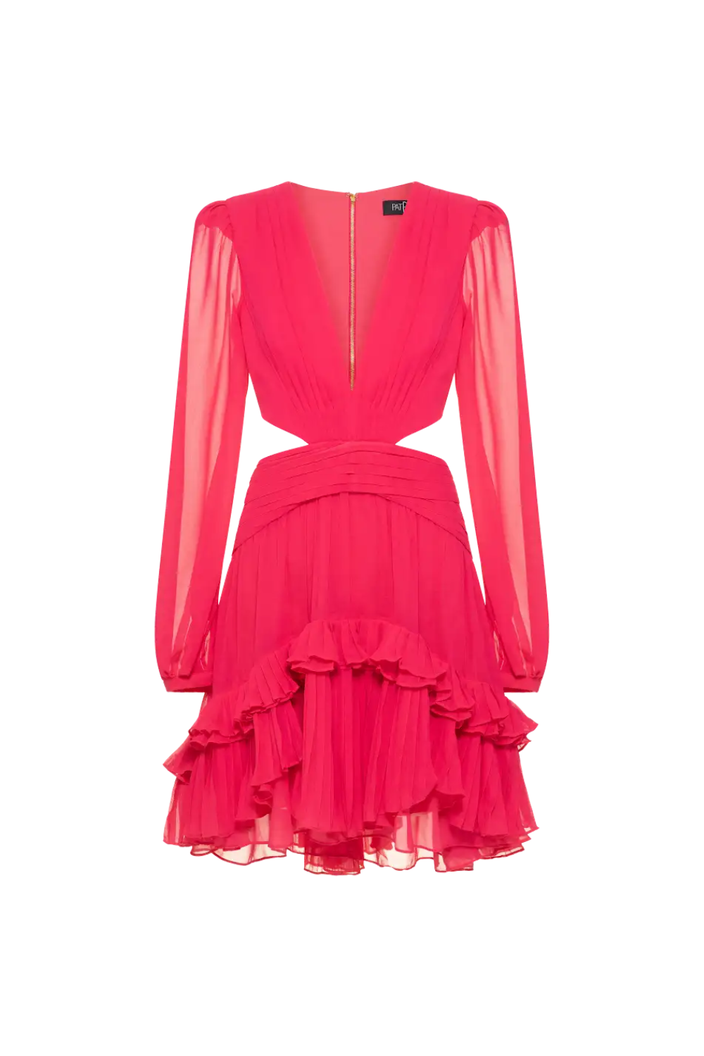 Deep-V Cutout Mini Dress