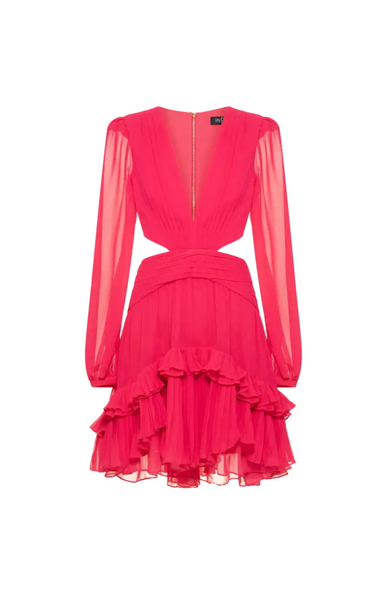 PatBO Deep-V Cutout Mini Dress, Main, color, Pink